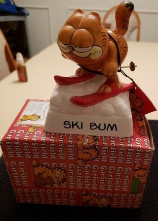 Garfield " Ski Bum " Figurine,  From Archives Garfield Studio.  Enesco