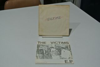 The Victims " No Thanks To The Human Turd " Ep Hand Drawn Sleeve Kbd Nm