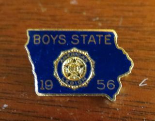 Iowa American Legion Boys State 1956 Enamel Pin