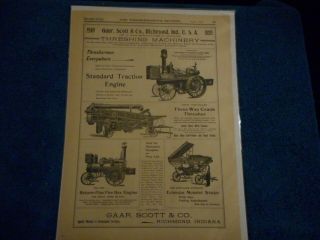 1898 Gaar Scott Co.  Advertisement: Standard Traction Engine,  Uncle Tom,  Firebox