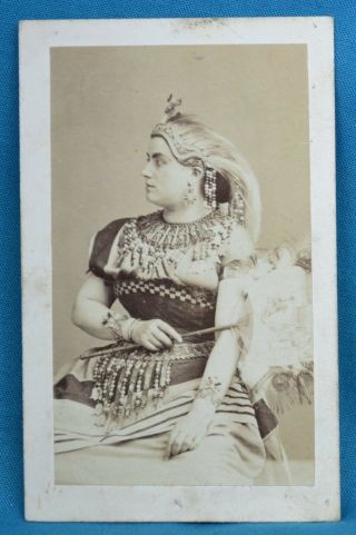 1860s CDV Photo Carte De Visite Opera Singer Actress By Disderi Paris 2