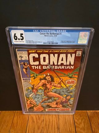 Conan The Barbarian 1) 1970) Cgc 6.  5 Marvel 2054154001 Origin And 1st Conan