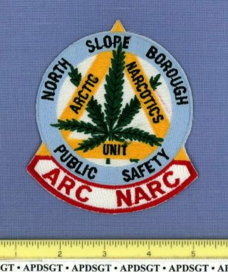 North Slope Boro Public Safety Narcotics Unit Alaska Police Patch Drug Pot