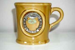 Uss Skate Nuclear Submarine Ssn - 578 Mug Coffee Cup,  Pre - Owned But No Stir Marks