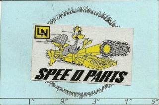 Lee - Norse Spee D.  Parts - Hard Hat - Coal Mining Sticker - Decal " Rare "
