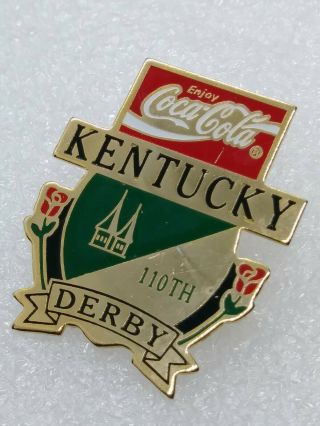 Vintage Coca - Cola 110th Kentucky Derby Hat - Lapel - Pin