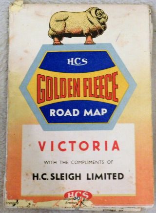 Golden Fleece / H.  C.  Sleigh Road Map - Victoria - 1940 