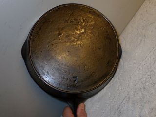 Vintage Wapak Cast Iron Skillet 7 old time cooking 9 1/2 