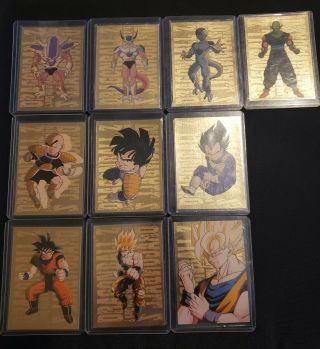 Dragon Ball Z Trading Cards 1999 Series 3 Complete Gold Set G1 - G10 Jpp/amada