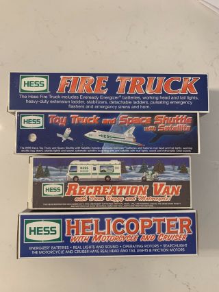 Nib Set Of 4 Hess Trucks: 1998,  1999,  2000,  2001 Hess Trucks