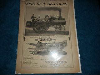 1898 Port Huron Engine & Thresher Co.  Print Advertisement: King Of Tractions