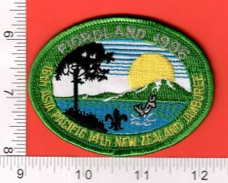 Scouts Zealand Asia Pacific & National Jamboree Fiordland 1996 Patch Badge