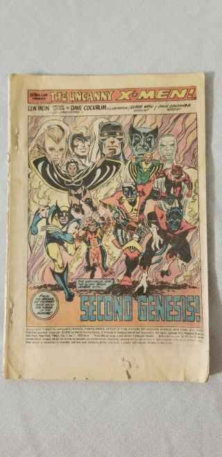 Giant - Size X - Men 1 ([july] 1975,  Marvel),  Coverless