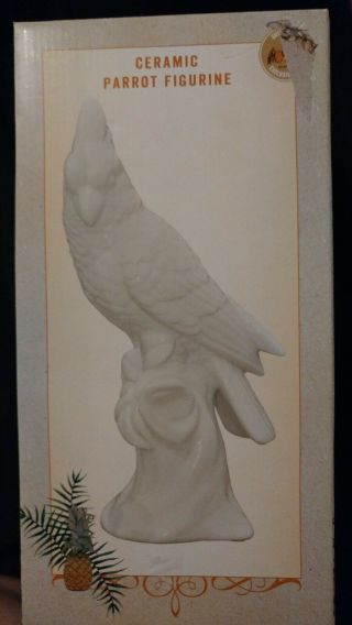 Ceramic Parrot Figurine Cracker Barrel Old Country Store Tiki Bar Tropical Bird