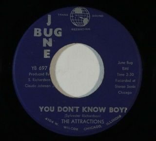 Northern/sweet Soul 45 Attractions You Dont Know Boy/think Back On June Bug Vg,