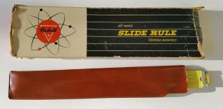 Pickett All Metal Vintage Slide Ruler Model N902 - Es Simplex Trig & Leather Case