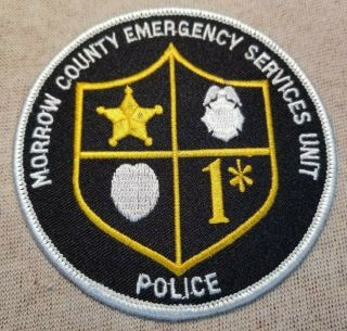 Or Morrow County Oregon Emergency Services Unit Police Patch