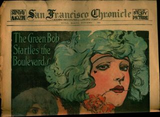 San Francisco Chronicle Sunday Supplement Sept 1924,  - The Green Bob Cover
