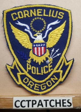 Rare Cornelius,  Oregon Police Shoulder Patch Or