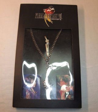 Final Fantasy Viii Sword Pendent Necklace And 2 Trading Cards