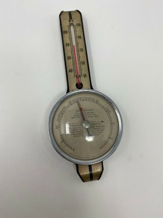 Vintage Swift And Anderson English Thermometer Barometer Made In U.  S.  A.