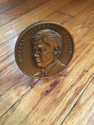 President William Bill Jefferson Clinton Bronze Inauguration Medal Token Hoffman