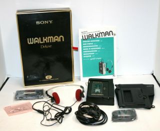 Vintage Sony Walkman Wm - 3 Stereo Cassette Player Deluxe W Box