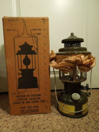 Vintage 1969 Coleman Us Military Gasoline Lantern