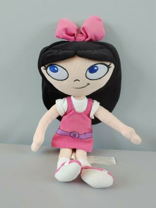 Disney Store Phineas & Ferb Isabella Plush 12 " Stuffed Animal Rag Doll
