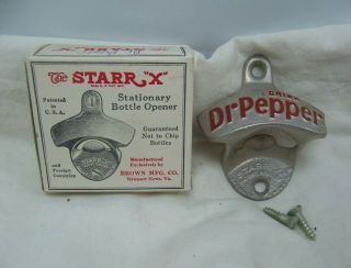 Vintage Dr.  Pepper Starr X Cast Iron Bottle Opener W/ Screws