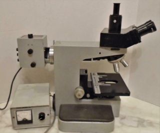 Vintage Leitz Wetzlar Orthoplan Microscope W/light & Power Supply