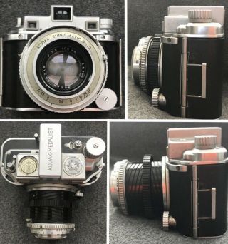 Vintage Kodak - Medalist Supermatic No.  2 Camera Ektar F:3.  5 100 Mm Lens