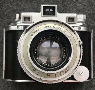 Vintage KODAK - MEDALIST SUPERMATIC No.  2 Camera EKTAR f:3.  5 100 mm Lens 3