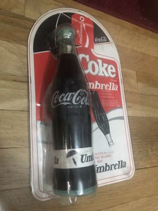 Vintage 1985 Coca - Cola Bottle Umbrella - Still In Packaging - Bottle Shaped 3