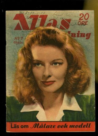 Vintage Katharine Hepburn Paulette Goddard Ginny Simms " Allas " Mag 1947