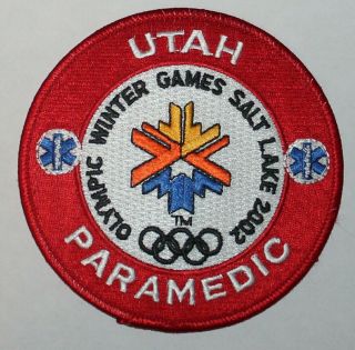 Utah Paramedic 2002 Olympic Winter Games Salt Lake Ut Ems Emt Medic Patch