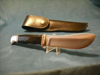 Vintage 1 Line,  Buck 103 Fixed Blade Knife & Leather Sheath,  1960 