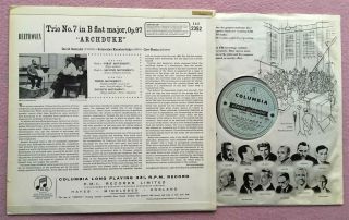 DAVID OISTRAKH TRIO Beethoven Trio ORIG Columbia B/S SAX 2352 UK - 1959 LP EX - 2