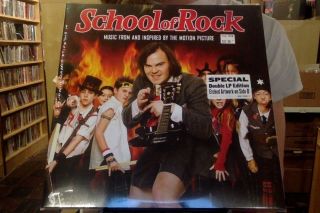Music From School Of Rock 2xlp Red Yellow Vinyl Etched