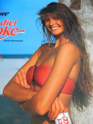 1989 Elle Macpherson 18 " X 24 " Diet Coke Poster