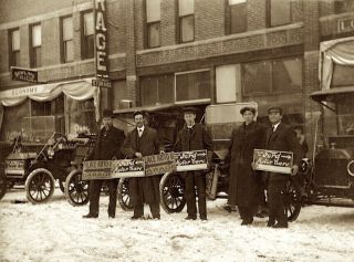 1915 Era Photo Negative Ford Motor Car Advertising Dealer Sign Holder Automobile