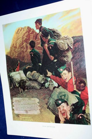 Scouting Through The Eyes Of Norman Rockwell Vintage Print
