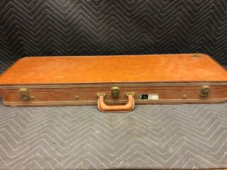 Vintage Browning Gun Case Fitted 1115 Shotgun Case Locking W/keys Hard Leather