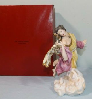 Franklin The Vatican Nativity Angel Lmt.  Edition Porcelain Pink & Yellow 8 "