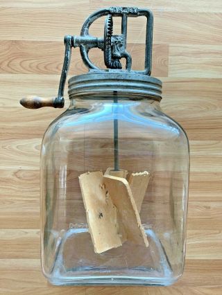 No.  80 Glass Dazey Butter Churn Patent Feb.  14 1922