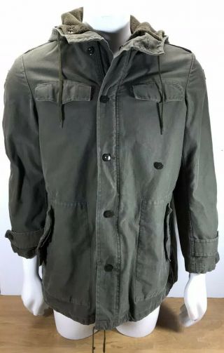 Authentic Vtg German Nato Cold Weather Winter Lined Parka Jacket Coat Military
