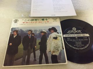 The Rolling Stones We Love You Japan 1967 Ep Vinyl Record 7 " Ls - 120 F/s