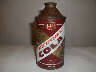 Export Cola Conetop W/ Unusual " Blacked Out Information " Along Seam Ottawa Can