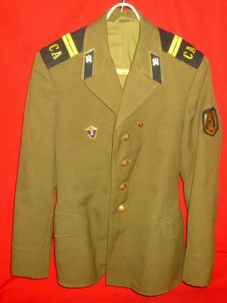 1981 Russian Soviet Army Sergeant Parade Uniform Jacket,  2 Badges Ussr Sz 52 M