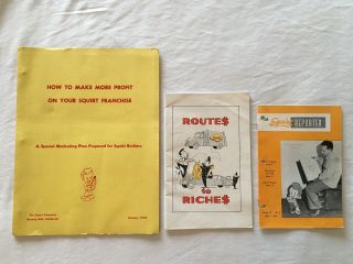 Vintage Squirt Soda Bottling Company Manuals / Brochures 1940s 1950s
